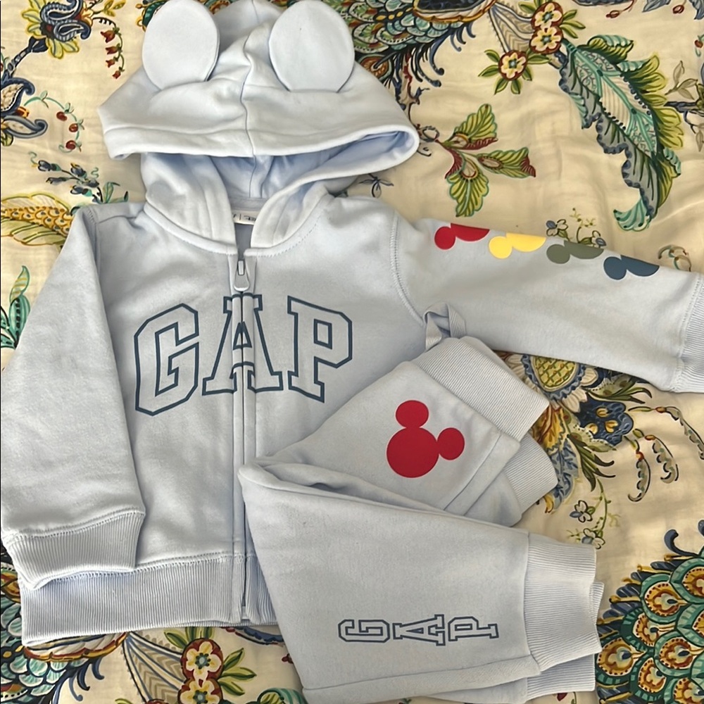 GAP Kids Light Blue Hoodie and Pants Set
